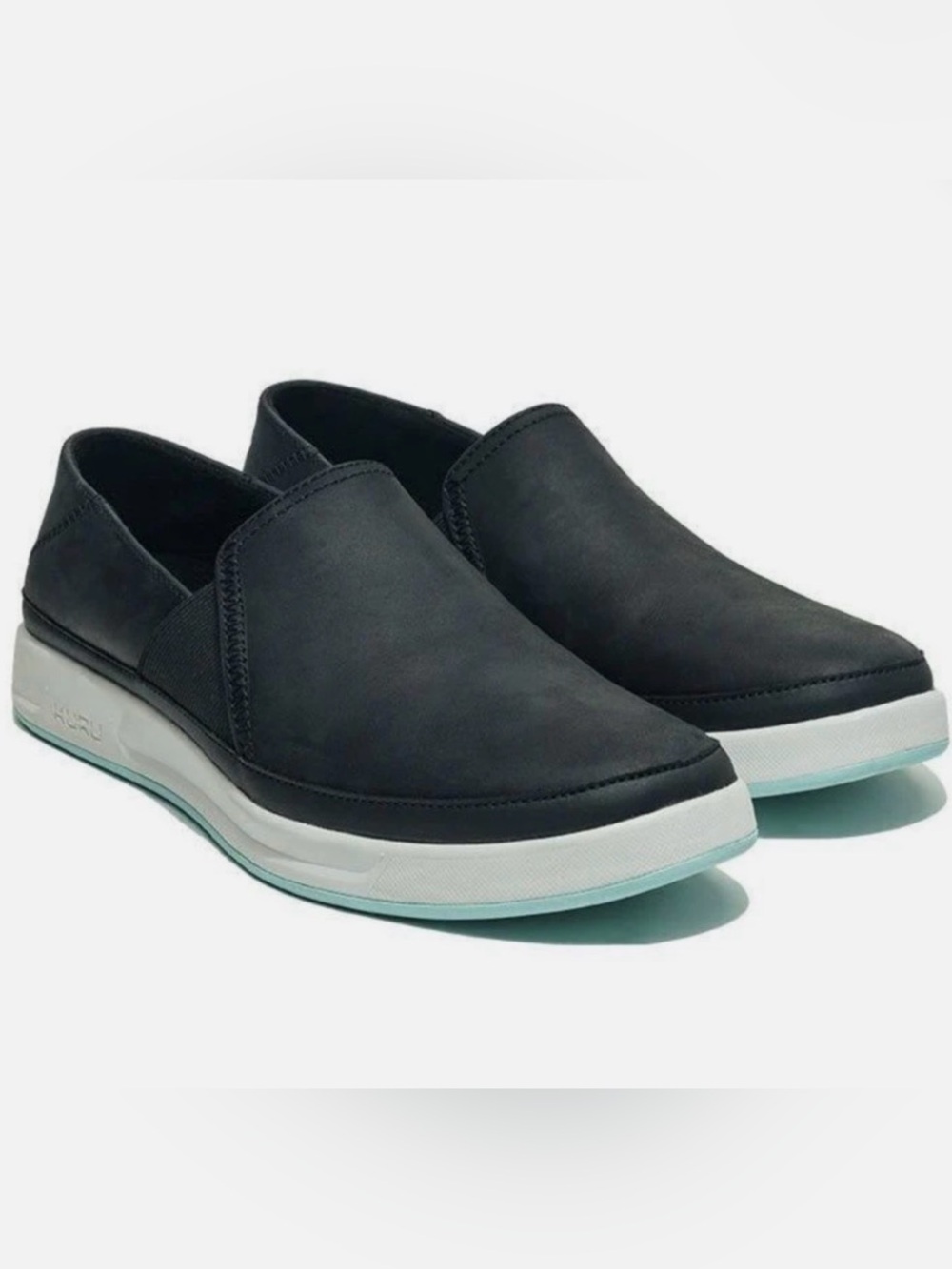 KURU Womens Roam Atla Slip On Sneakers Size 7.5 Jet Black Leather